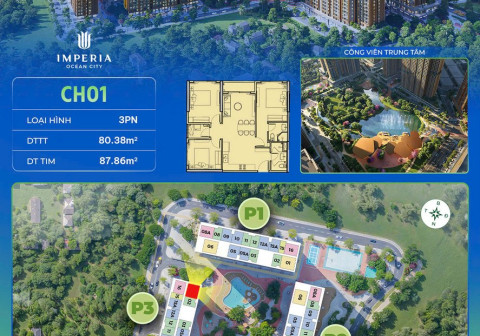 Tổng hợp các căn hộ 3PN The Parkland – Chung cư MIK Group tại Vinhomes Ocean Park 2 (Ocean City)