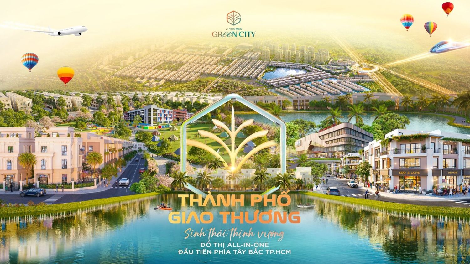 Phối cảnh tổng quan đại đô thị Vinhomes Green City Hậu Nghĩa Long An