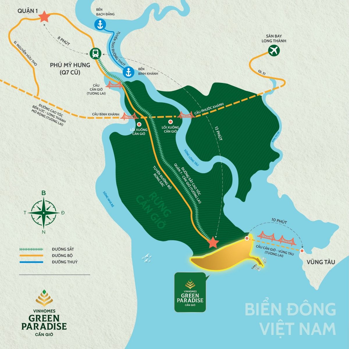 Vị trí chiến lược của Vinhomes Cần Giờ Green Paradise tại huyện Cần Giờ