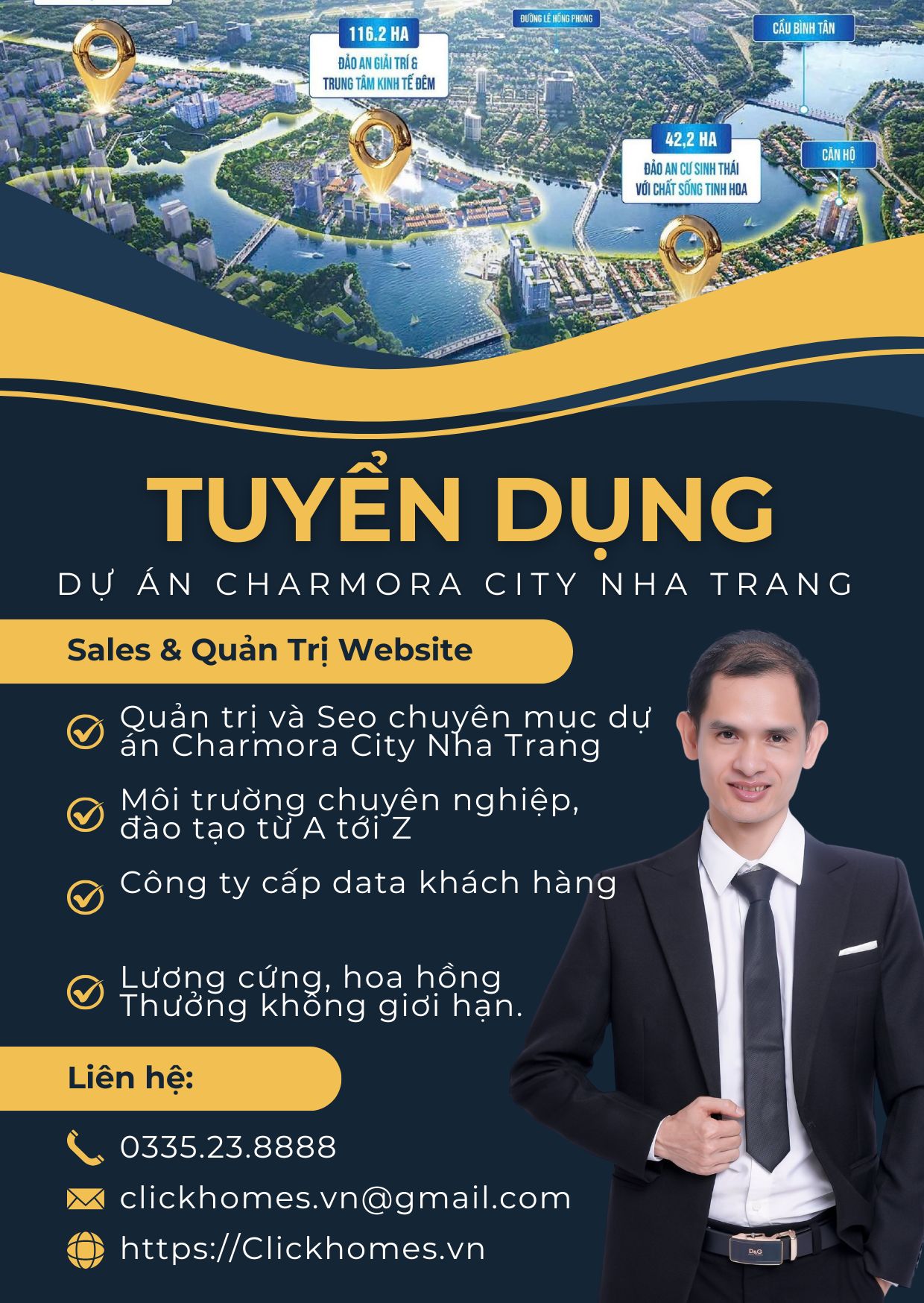 Tuyển Dụng Chuyên Viên Kinh Doanh - Dự Án Charmora City Nha Trang 